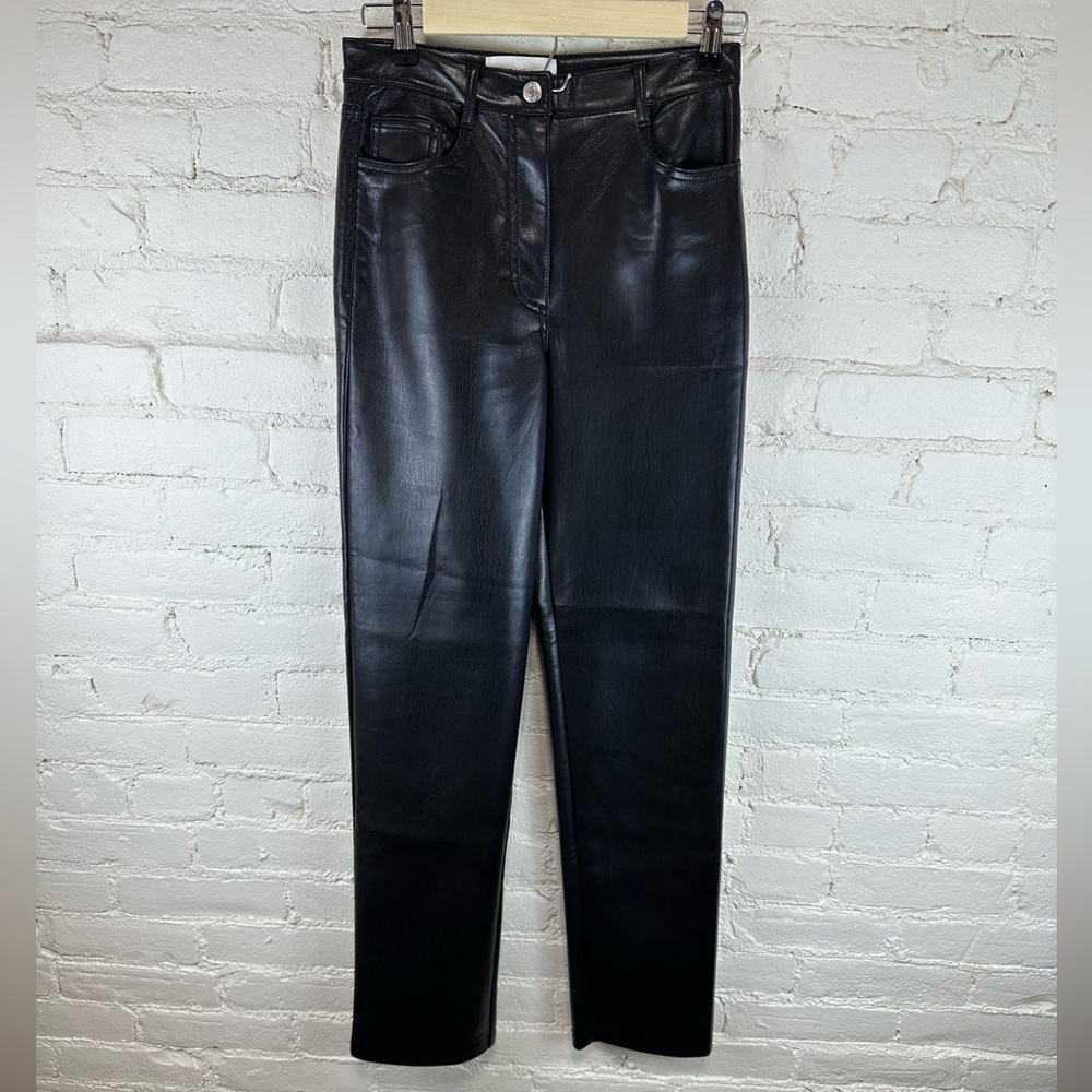 Aritzia Wilfred The Melina Black Faux Leather Pants Women’s Size 4